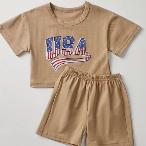 Baby boy and girl toddler usa shirts and tshirt Clothing set outfit | cotton | summer | infant |newborn | baby gift | baby boy set