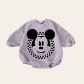 Mickey and Minnie baby Oversized Sweatshirt Romper / baby clothes / baby girl boy / newborn / infant / gift / bubble onesie / shower / crew
