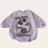 Checkered Mickey baby Oversized Sweatshirt Romper / baby clothes / baby girl boy / newborn / infant / gift / bubble onesie / shower / crew