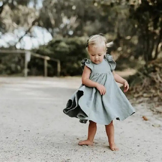 Ruffled sleeveless baby girl dress / baby clothes / infant / toddler dress / baby girl gift / baby shower / summer dress / baby 1st birthday