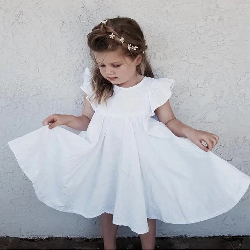 Ruffled sleeveless baby girl dress / baby clothes / infant / toddler dress / baby girl gift / baby shower / summer dress / baby 1st birthday