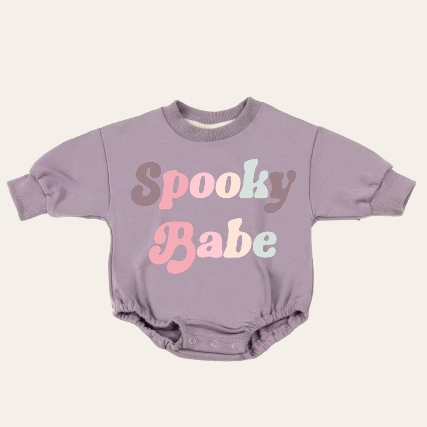 Retro Spooky vibes Halloween French Terry Baby Sweatshirt Romper/ baby clothes / boy girl / baby gift / newborn / infant / outfit / bubble