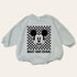 Checkered Mickey baby Oversized Sweatshirt Romper / baby clothes / baby girl boy / newborn / infant / gift / bubble onesie / shower / crew