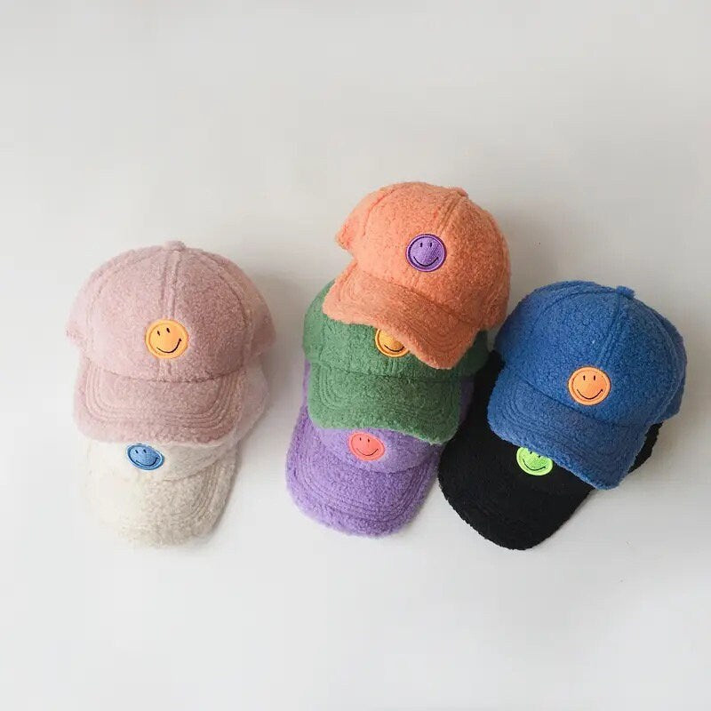 Soft Baby and Kids Smiley Baseball Cap Hats