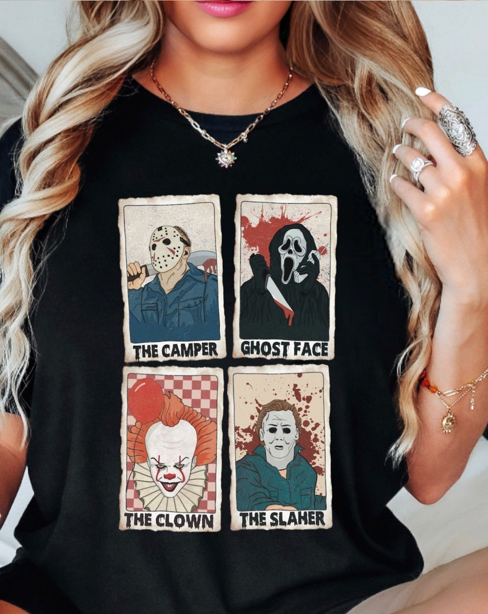 Halloween Horror Movie oversized T-shirts acid washed / women’s tee / oversized / graphic tshirt / unisex / clothing / retro / scary / gift