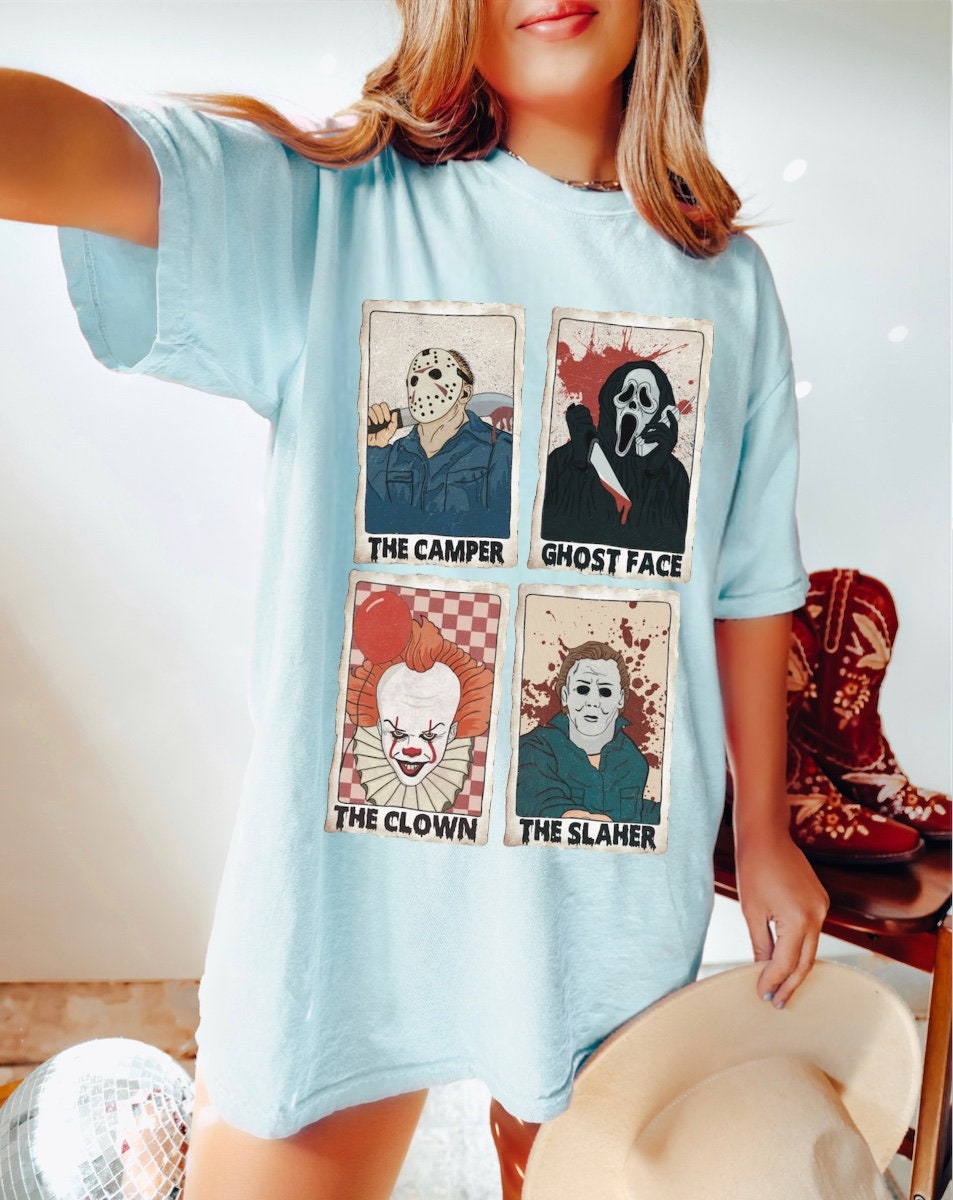 Halloween Horror Movie oversized T-shirts acid washed / women’s tee / oversized / graphic tshirt / unisex / clothing / retro / scary / gift