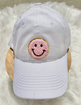 Baby girl Smiley patch Baseball Cap Hats / sun hat / baby clothes / retro / toddler hat | kids | retro | infant | baby shower gift |