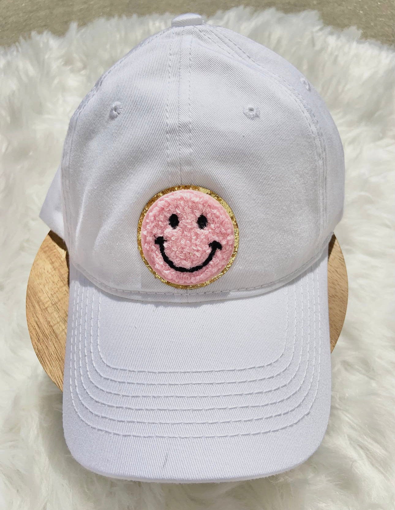 Baby girl Smiley patch Baseball Cap Hats / sun hat / baby clothes / retro / toddler hat | kids | retro | infant | baby shower gift |