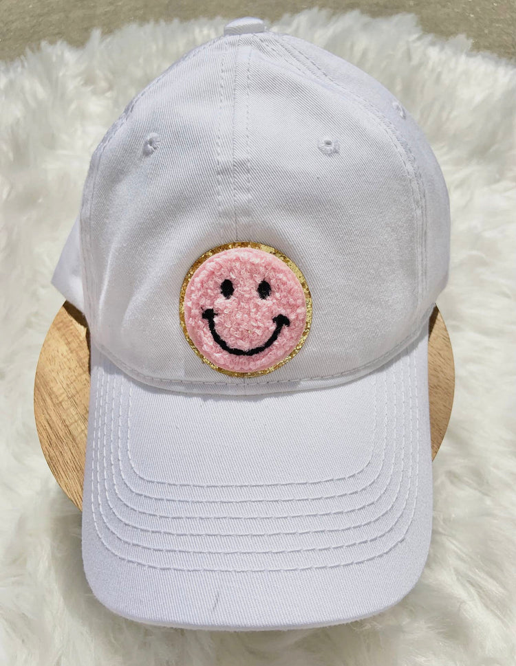 Baby girl Smiley patch Baseball Cap Hats / sun hat / baby clothes / retro / toddler hat | kids | retro | infant | baby shower gift |