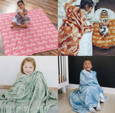 Custom Personalized Baby Name minky Blanket