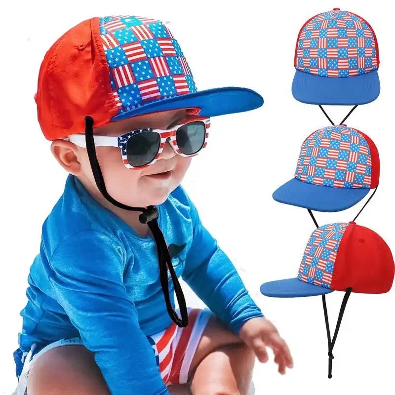 Baby & toddler Flat Bill Baseball cap Hat Spring Kids summer | Children Cap | Beach | Travel | Kids Hats | Cap | boys | girls | checkered