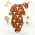 Highland Cow Newborn Baby Swaddle Blanket Wrap Bodysuit + hat | baby girl gift | announcement | baby shower | knot gown | handmade