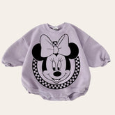 Mickey and Minnie baby Oversized Sweatshirt Romper / baby clothes / baby girl boy / newborn / infant / gift / bubble onesie / shower / crew