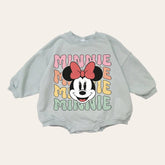 Retro Minnie baby Oversized Sweatshirt Romper / baby clothes / baby girl boy / newborn / crewneck / gift / bubble onesie / shower / Disney