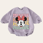 Retro Minnie baby Oversized Sweatshirt Romper / baby clothes / baby girl boy / newborn / crewneck / gift / bubble onesie / shower / Disney