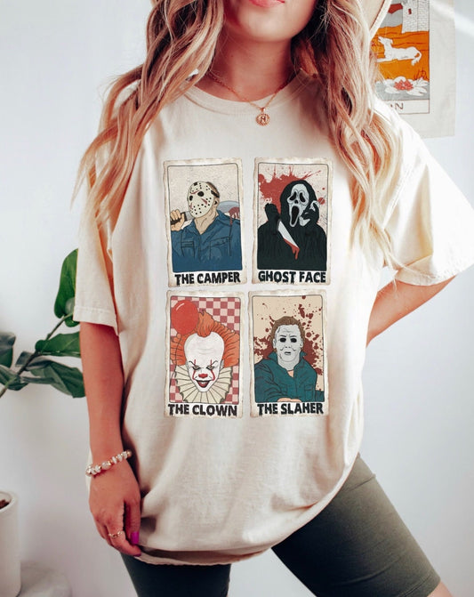 Halloween Horror Movie oversized T-shirts acid washed / women’s tee / oversized / graphic tshirt / unisex / clothing / retro / scary / gift