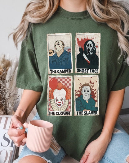 Halloween Horror Movie oversized T-shirts acid washed / women’s tee / oversized / graphic tshirt / unisex / clothing / retro / scary / gift