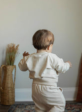 llama floral French Terry Baby Outfit set sweatshirt and pants
