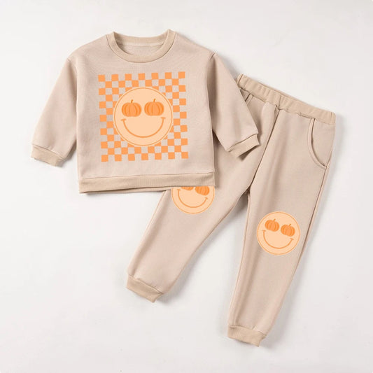 Pumpkin halloween Baby Outfit set sweatshirt and pants / baby clothes / retro / baby girl boy / baby shower / baby gift \ fall / outfit