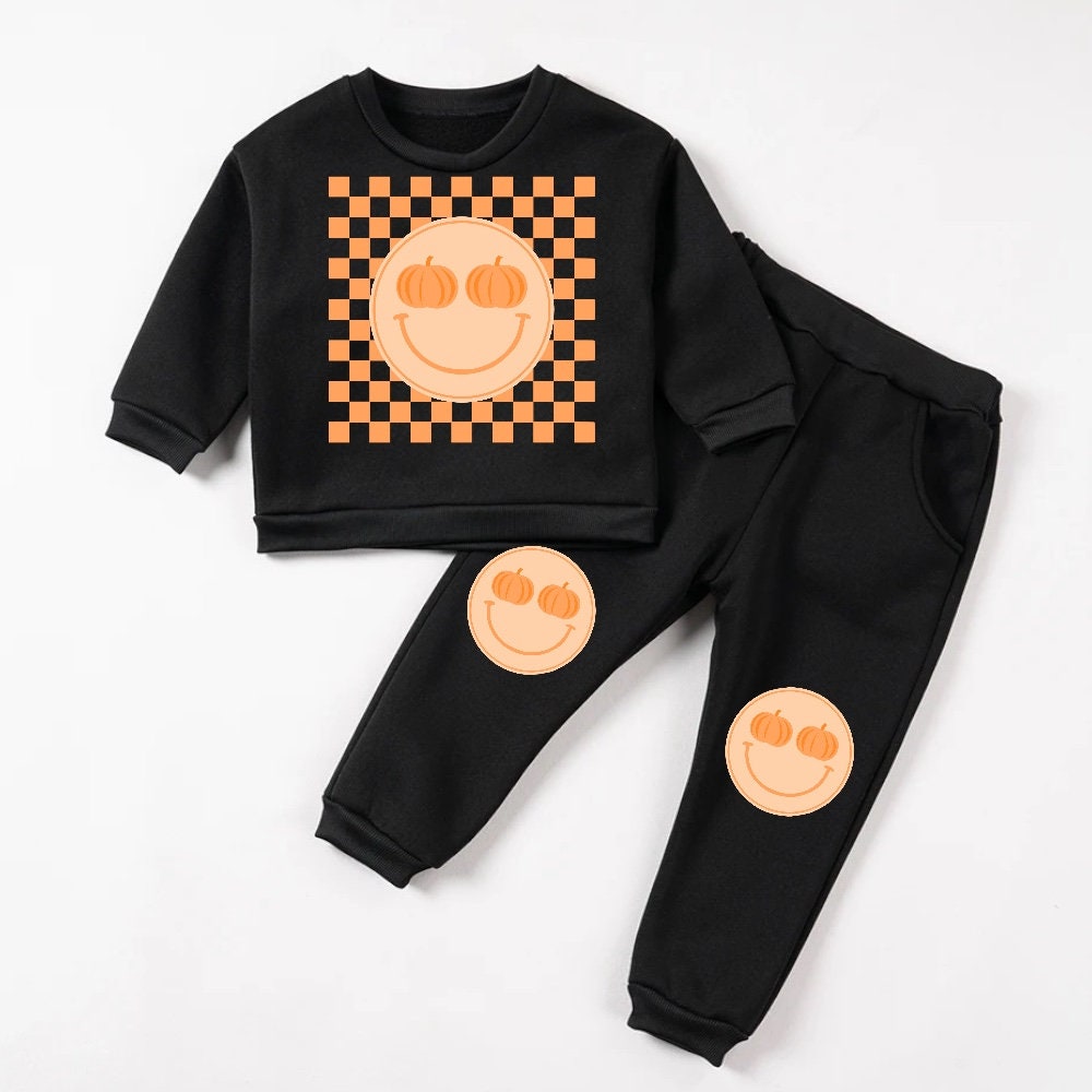 Pumpkin halloween Baby Outfit set sweatshirt and pants / baby clothes / retro / baby girl boy / baby shower / baby gift \ fall / outfit