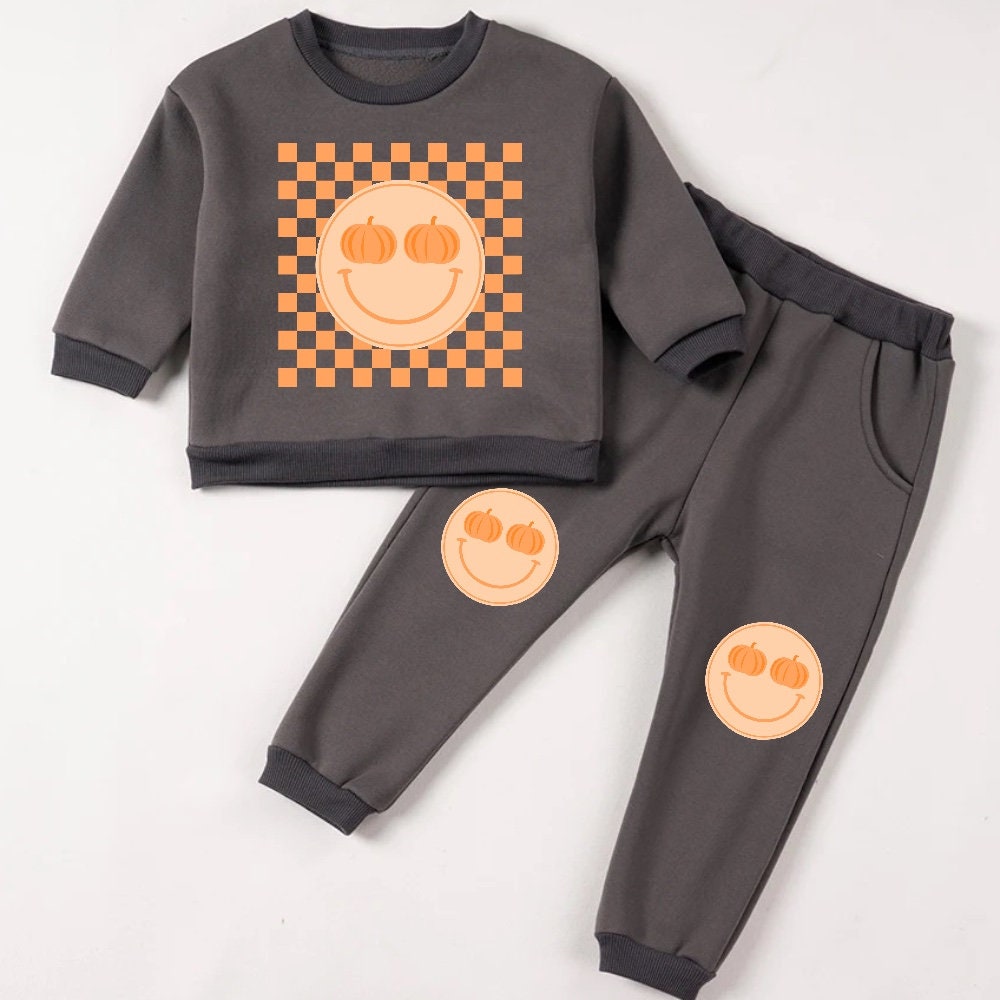 Pumpkin halloween Baby Outfit set sweatshirt and pants / baby clothes / retro / baby girl boy / baby shower / baby gift \ fall / outfit