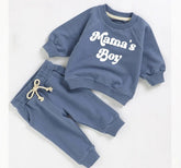 Mamas Boy French Terry toddler Baby Outfit set sweatshirt and pants / baby clothes / newborn / baby girl boy / baby shower / baby gift