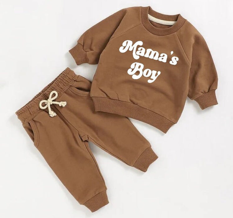 Mamas Boy French Terry toddler Baby Outfit set sweatshirt and pants / baby clothes / newborn / baby girl boy / baby shower / baby gift