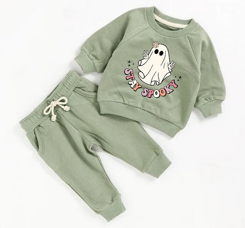 Halloween French Terry toddler Baby Outfit set sweatshirt and pants / baby clothes / newborn / baby girl boy / baby shower / baby gift