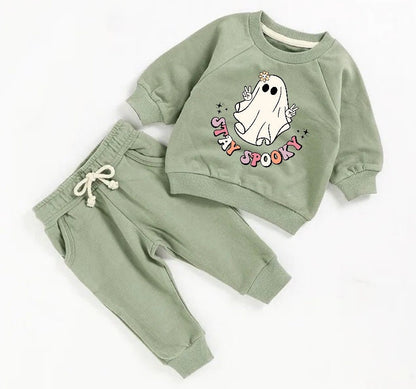Halloween French Terry toddler Baby Outfit set sweatshirt and pants / baby clothes / newborn / baby girl boy / baby shower / baby gift