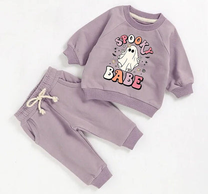 Halloween French Terry toddler Baby Outfit set sweatshirt and pants / baby clothes / newborn / baby girl boy / baby shower / baby gift