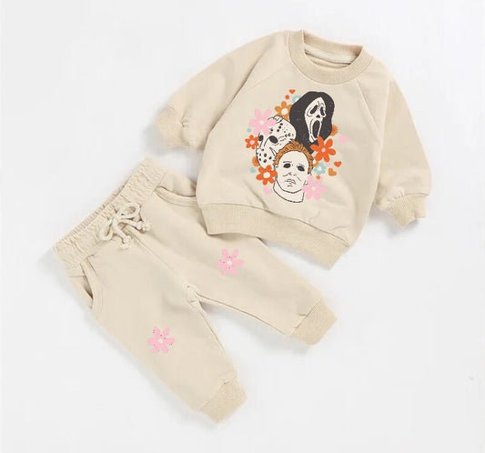Halloween French Terry toddler Baby Outfit set sweatshirt and pants / baby clothes / newborn / baby girl boy / baby shower / baby gift