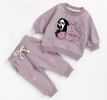 Halloween French Terry toddler Baby Outfit set sweatshirt and pants / baby clothes / newborn / baby girl boy / baby shower / baby gift