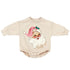 Leopard Santa Christmas Baby Oversized Sweatshirt Romper