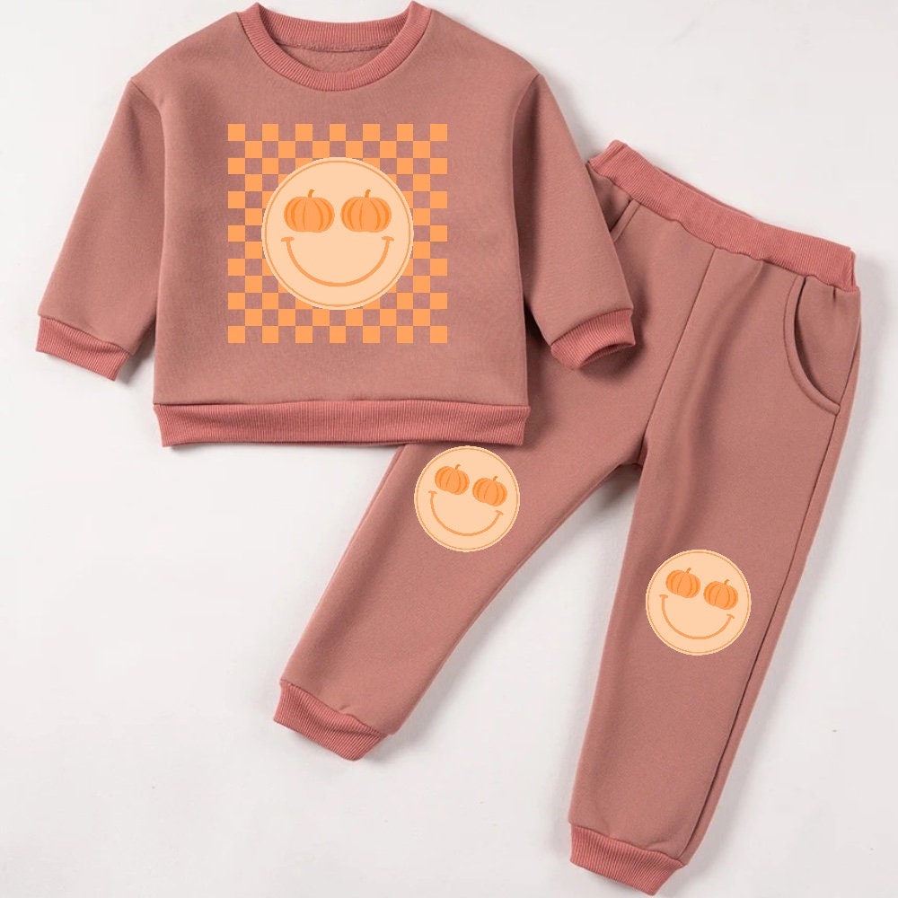 Pumpkin halloween Baby Outfit set sweatshirt and pants / baby clothes / retro / baby girl boy / baby shower / baby gift \ fall / outfit