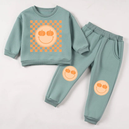 Pumpkin halloween Baby Outfit set sweatshirt and pants / baby clothes / retro / baby girl boy / baby shower / baby gift \ fall / outfit