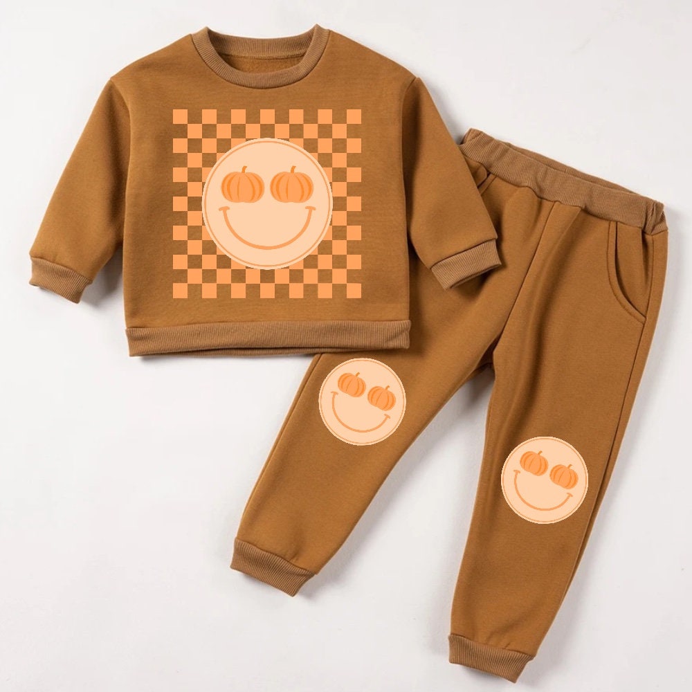 Pumpkin halloween Baby Outfit set sweatshirt and pants / baby clothes / retro / baby girl boy / baby shower / baby gift \ fall / outfit