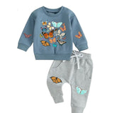 Butterfly Baby Outfit set sweatshirt and pants / baby clothes / soft / newborn / baby girl boy / baby shower / baby gift \ fall / sweater