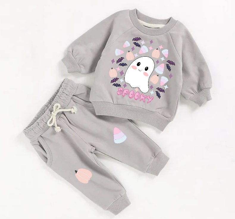 Halloween French Terry toddler Baby Outfit set sweatshirt and pants / baby clothes / newborn / baby girl boy / baby shower / baby gift