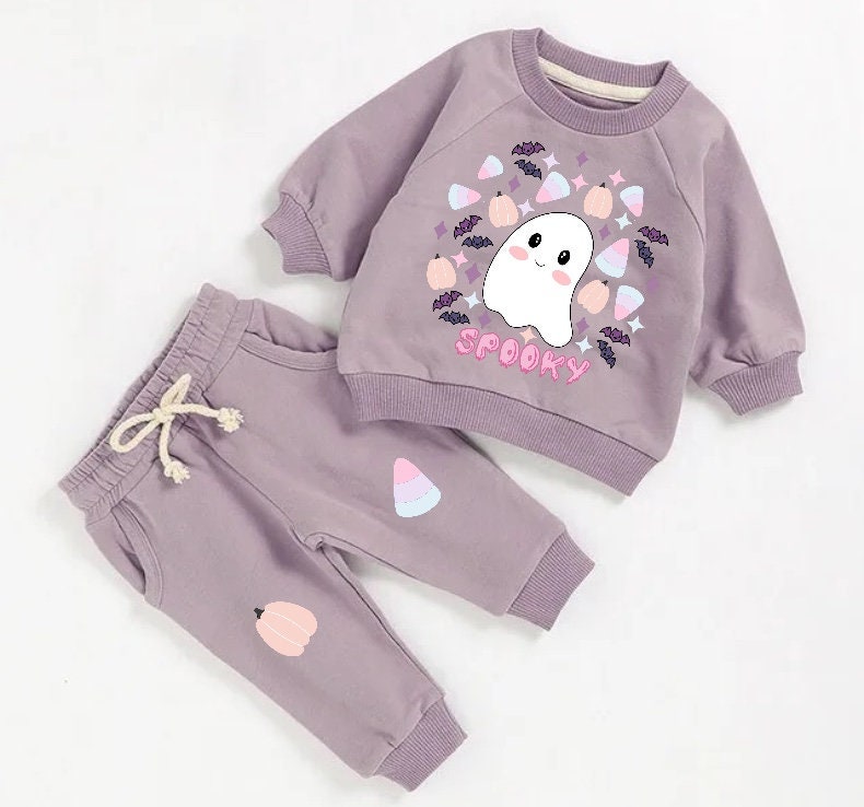 Halloween French Terry toddler Baby Outfit set sweatshirt and pants / baby clothes / newborn / baby girl boy / baby shower / baby gift