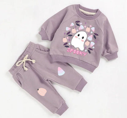 Halloween French Terry toddler Baby Outfit set sweatshirt and pants / baby clothes / newborn / baby girl boy / baby shower / baby gift