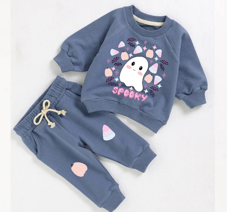 Halloween French Terry toddler Baby Outfit set sweatshirt and pants / baby clothes / newborn / baby girl boy / baby shower / baby gift