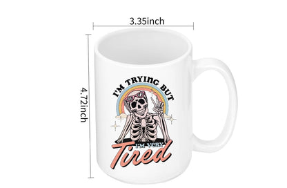 15oz Mama skull coffee cup, drink , mom , gift for her, kitchen , birthday , kids , mug , custom , sublimation , expresso cup , white mug