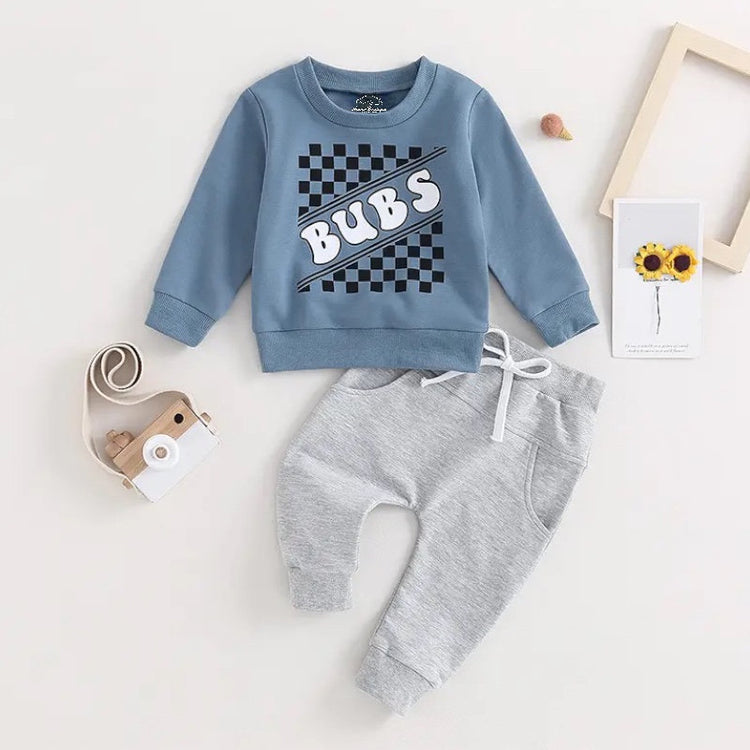 Bubs Baby Boy Outfit set sweatshirt and pants / baby clothes / soft / newborn / baby shower / baby gift \ fall / sweater / brother