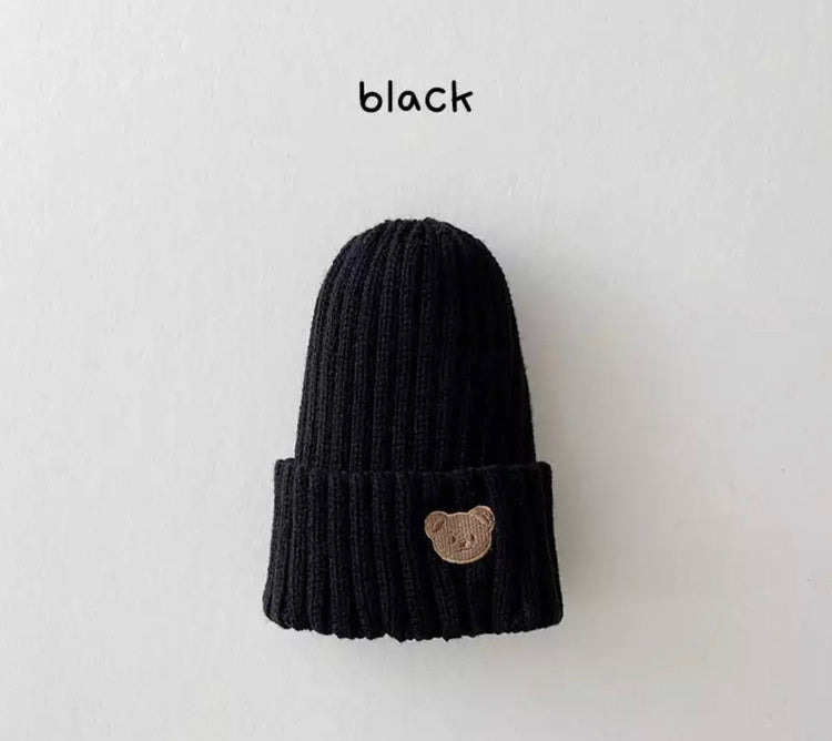 Baby and Kids Winter teddy bear Beanies /tuque / winter hat / baby beanie / baby / newborn / cute / embroider / baby winter / kids hat /