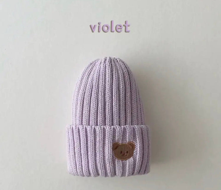Baby and Kids Winter teddy bear Beanies /tuque / winter hat / baby beanie / baby / newborn / cute / embroider / baby winter / kids hat /