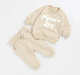 Mamas Boy French Terry toddler Baby Outfit set sweatshirt and pants / baby clothes / newborn / baby girl boy / baby shower / baby gift