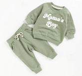 Mamas Boy French Terry toddler Baby Outfit set sweatshirt and pants / baby clothes / newborn / baby girl boy / baby shower / baby gift