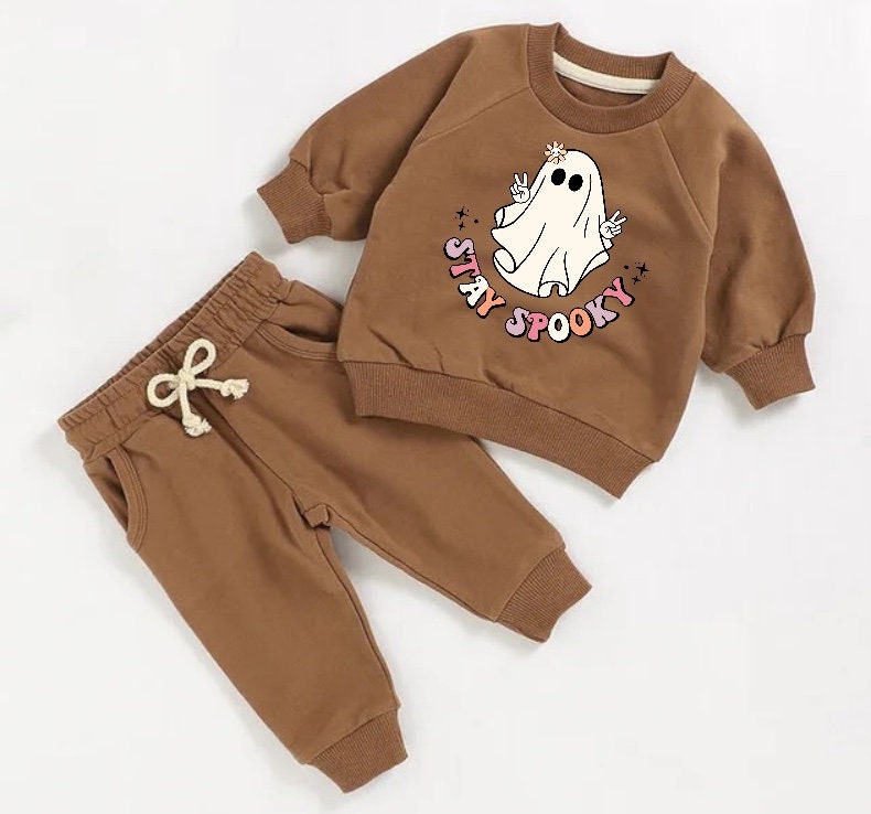 Halloween French Terry toddler Baby Outfit set sweatshirt and pants / baby clothes / newborn / baby girl boy / baby shower / baby gift