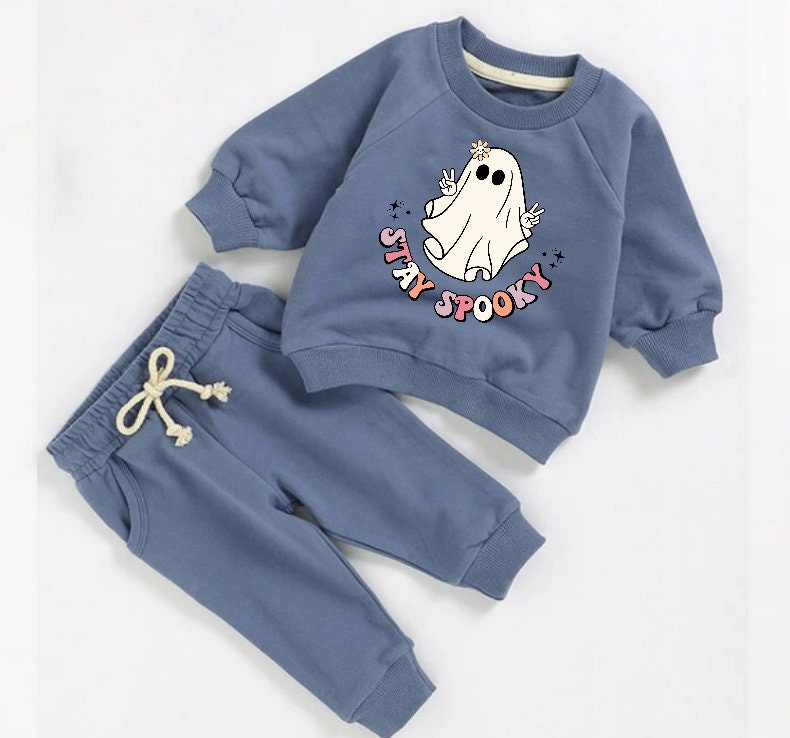 Halloween French Terry toddler Baby Outfit set sweatshirt and pants / baby clothes / newborn / baby girl boy / baby shower / baby gift