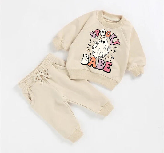 Halloween French Terry toddler Baby Outfit set sweatshirt and pants / baby clothes / newborn / baby girl boy / baby shower / baby gift